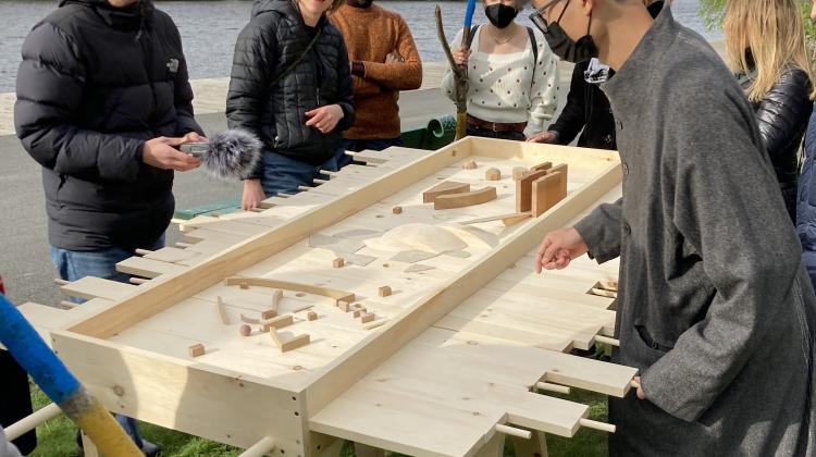 Tilting the Scales, Marble Wobble for Herter Community Garden